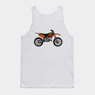 Dirt bike off-road motorcycle / motocross cartoon Tank Top